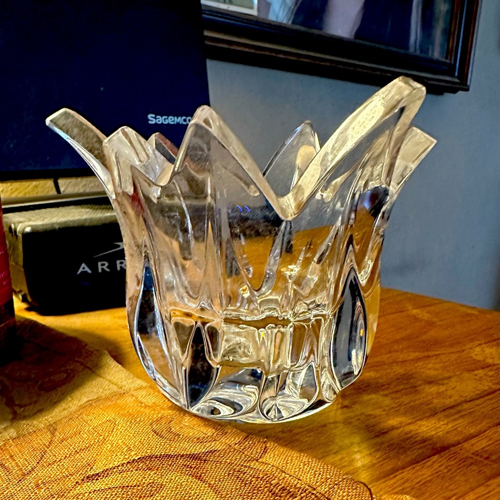 Mikasa Crystal Lotus votive holder